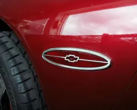 American Car Craft Side Marker Trim Polished Chevy Bowtie GML Rear Side 2pc Chevrolet Corvette 1997-2004